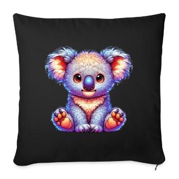 Koala - Sofakissenbezug 45 x 45 cm - Schwarz - Vorne