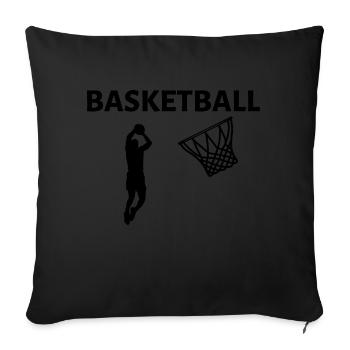 Basketball - Sofakissenbezug 45 x 45 cm - Schwarz - Vorne