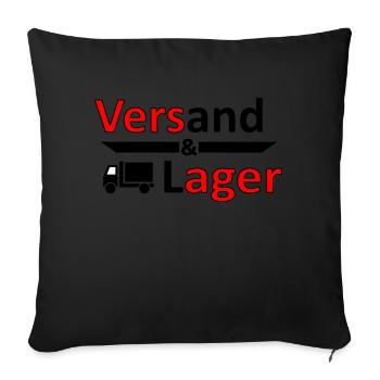 Versand und Lager - Versager-Arbeit Humor Vers.1 - Sofakissenbezug 45 x 45 cm - Schwarz - Vorne