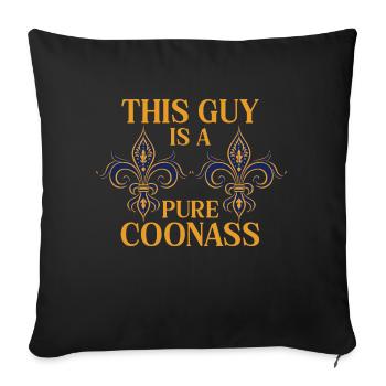 Ce gars est une pure fierté et charisme de Coonass - Housse de coussin décorative 45 x 45 cm - noir - Devant