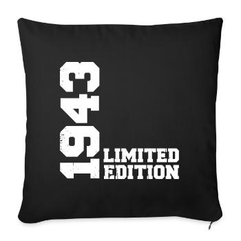 Cadeau Anniversaire Millésime 1943 Classique 1943 - Housse de coussin décorative 45 x 45 cm - noir - Devant