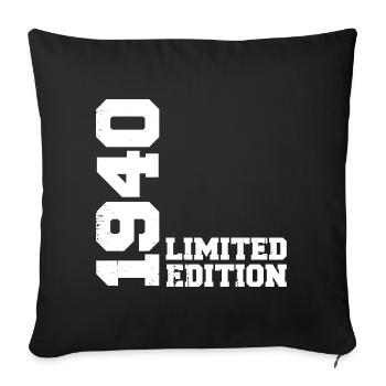 Vintage 1940's Classic 1940's Anniversary Gift - Sofa pillowcase 17,3'' x 17,3'' (45 x 45 cm) - black - Front