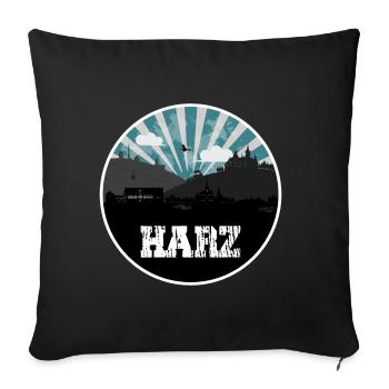 Resin Blue Hour Skyline - Sofa pillowcase 17,3'' x 17,3'' (45 x 45 cm) - black - Front