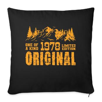 Birthday Gift 1978 - 1978 - Sofa pillowcase 17,3'' x 17,3'' (45 x 45 cm) - black - Front