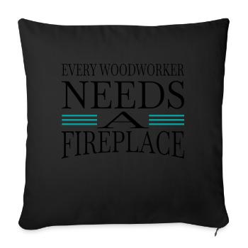 tronçonneuse charpentier amusant permet de jouer charpentier t-shirts - Housse de coussin décorative 45 x 45 cm - noir - Devant