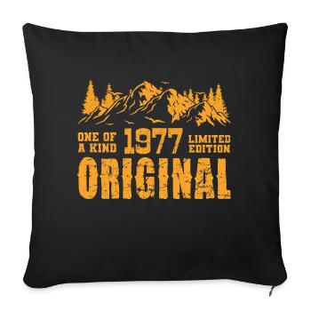 Birthday Gift 1977 - 1977 - Sofa pillowcase 17,3'' x 17,3'' (45 x 45 cm) - black - Front