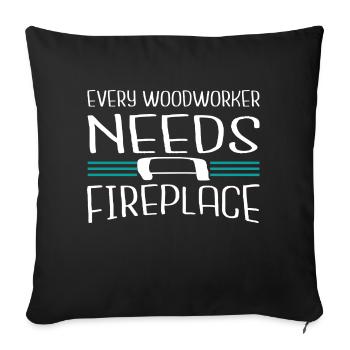 Bingo Hall Tshirts Woodcutter - Sofa pillowcase 17,3'' x 17,3'' (45 x 45 cm) - black - Front