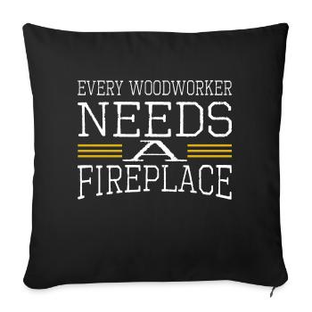 Present Idea Job Carpenter Work Tshirts Funshirt - Sofa pillowcase 17,3'' x 17,3'' (45 x 45 cm) - black - Front