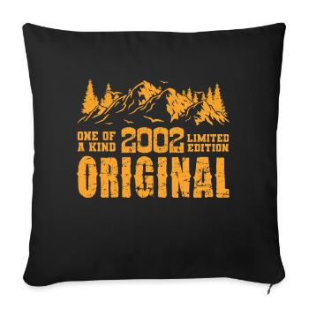 Geburtstagsgeschenk 2002 - 2002 - Sofakissenbezug 45 x 45 cm - Schwarz - Vorne