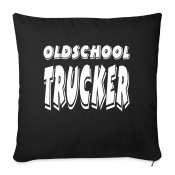 Trucker - Sofakissenbezug 45 x 45 cm - Schwarz - Vorne