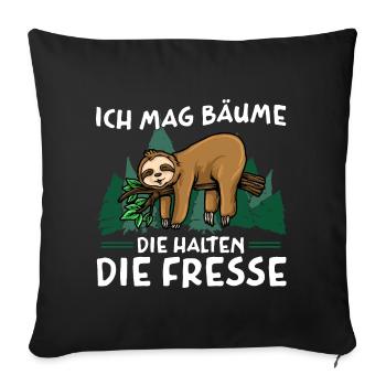 J’aime les arbres qui se taisent - Housse de coussin décorative 45 x 45 cm - noir - Devant