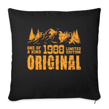Birthday Gift 1988 - 1988 - Sofa pillowcase 17,3'' x 17,3'' (45 x 45 cm) - black - Front