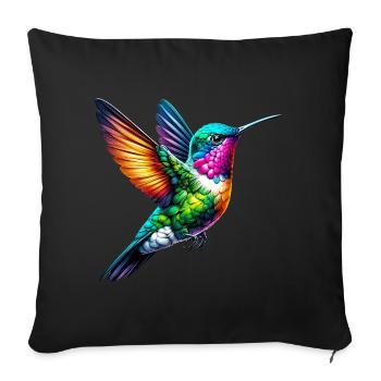 Colibri - Housse de coussin décorative 45 x 45 cm - noir - Devant