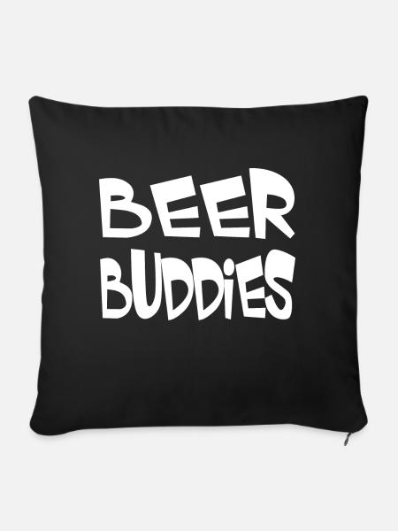 Bier - Sofakissenbezug 45 x 45 cm - Schwarz