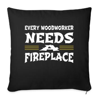 carpenter hoodies and sweatshirts carpenter jokes - Sofa pillowcase 17,3'' x 17,3'' (45 x 45 cm) - black - Front