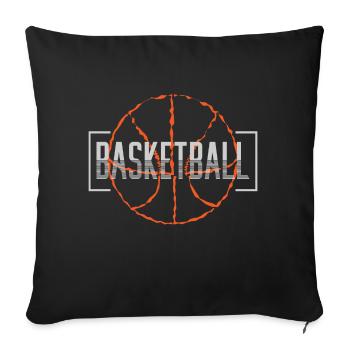 Basket-ball Basketteurs Joueurs - Housse de coussin décorative 45 x 45 cm - noir - Devant