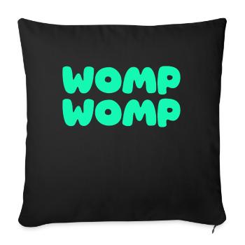 Womp Womp Green - Sofa pillowcase 17,3'' x 17,3'' (45 x 45 cm) - black - Front