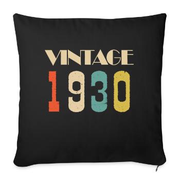 2017 Vintage Geschenk in limitierter Auflage - Sofakissenbezug 45 x 45 cm - Schwarz - Vorne
