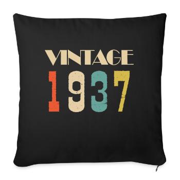 2010 Vintage Édition limitée Cadeau - Housse de coussin décorative 45 x 45 cm - noir - Devant