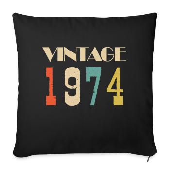 1973 Vintage Limited Edition Gift - Sofa pillowcase 17,3'' x 17,3'' (45 x 45 cm) - black - Front