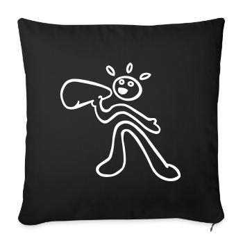 voice of control - Sofa pillowcase 17,3'' x 17,3'' (45 x 45 cm) - black - Front