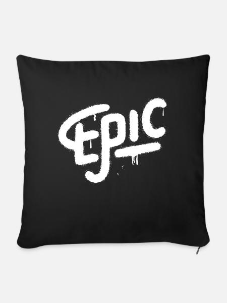 episch Graffiti Spray - Sofakissenbezug 45 x 45 cm - Schwarz