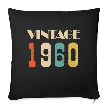 1987 Vintage Limited Edition Gift - Sofa pillowcase 17,3'' x 17,3'' (45 x 45 cm) - black - Front