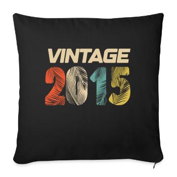 Jahrgang 2015 Retro - Bestseller - Sofakissenbezug 45 x 45 cm - Schwarz - Vorne