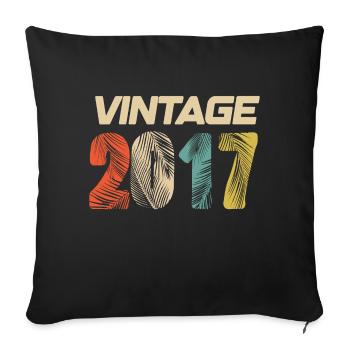 Jahrgang 2017 Retro - Bestseller - Sofakissenbezug 45 x 45 cm - Schwarz - Vorne