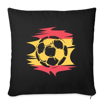 Football Espagne Tournoi par équipe Ballon Logo icône - Housse de coussin décorative 45 x 45 cm - noir - Devant