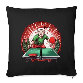 Christmas Elf Ping Pong - Sofa pillowcase 17,3'' x 17,3'' (45 x 45 cm) - black - Front