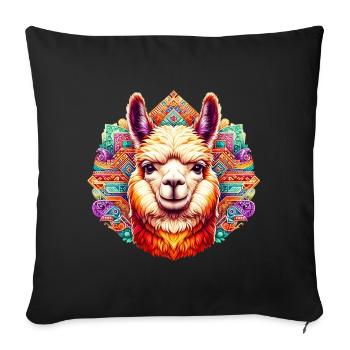 Alpaca - Sofa pillowcase 17,3'' x 17,3'' (45 x 45 cm) - black - Front