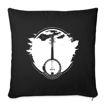 Banjo Sketch - Sofa pillowcase 17,3'' x 17,3'' (45 x 45 cm) - black - Front