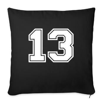 13 - Housse de coussin décorative 45 x 45 cm - noir - Devant