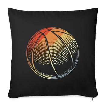 Basketball Ball Vintage - Sofa pillowcase 17,3'' x 17,3'' (45 x 45 cm) - black - Front