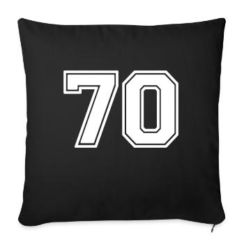 70 - Sofa pillowcase 17,3'' x 17,3'' (45 x 45 cm) - black - Front