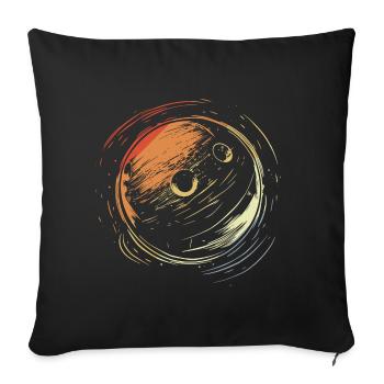 Bowling Drawing Vintage Style - Sofa pillowcase 17,3'' x 17,3'' (45 x 45 cm) - black - Front