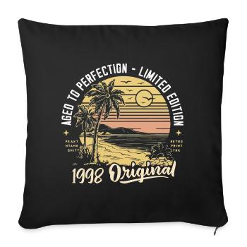 Original 1998 Vintage Birthday Gift 26 Years - Sofa pillowcase 17,3'' x 17,3'' (45 x 45 cm) - black - Front