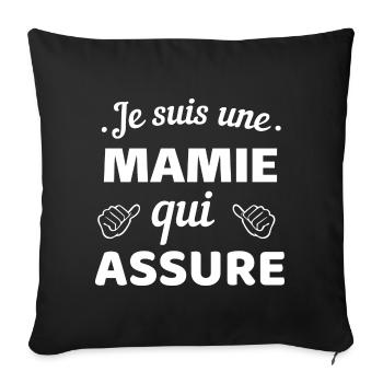 Reliable Mom Familiar Quote - Sofa pillowcase 17,3'' x 17,3'' (45 x 45 cm) - black - Front
