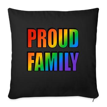 Famiglia orgogliosa - Copricuscino per divano, 45 x 45 cm - nero - Fronte