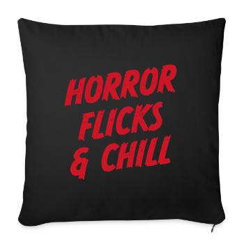 Films d’horreur et frisson - Housse de coussin décorative 45 x 45 cm - noir - Devant