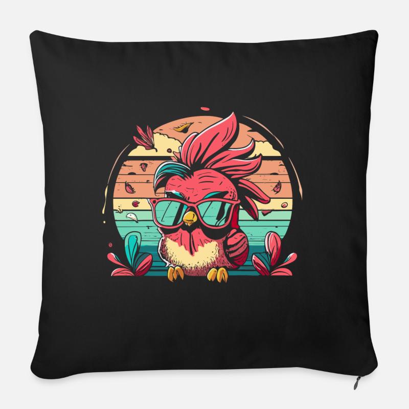 Cardinal Vogel Red Cardinal - Sofa pillowcase 17,3'' x 17,3'' (45 x 45 cm) - black