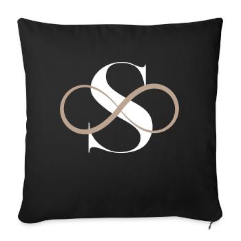 Infinite Letter s - Sofa pillowcase 17,3'' x 17,3'' (45 x 45 cm) - black - Front