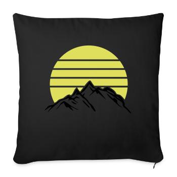 Mountains Mountains Mountains 1 - Sofa pillowcase 17,3'' x 17,3'' (45 x 45 cm) - black - Front