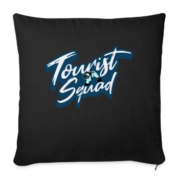 Tourist Squad Picture Photographer Vacation - Sofakissenbezug 45 x 45 cm - Schwarz - Vorne
