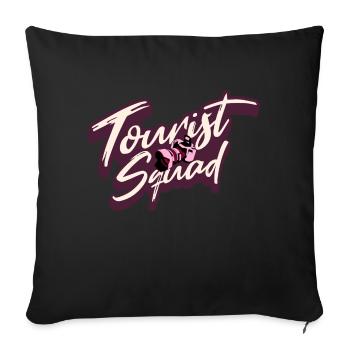 Tourist Squad Picture Photographer Vacation - Sofakissenbezug 45 x 45 cm - Schwarz - Vorne