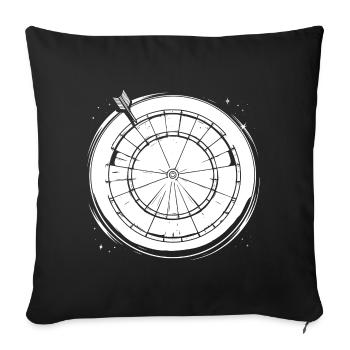 Dart Drawing - Sofa pillowcase 17,3'' x 17,3'' (45 x 45 cm) - black - Front