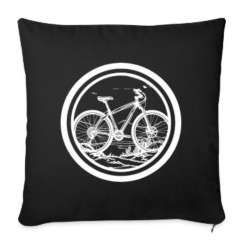 Vtt - Housse de coussin décorative 45 x 45 cm - noir - Devant