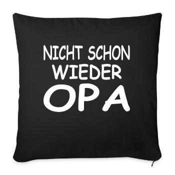 Opa - Sofakissenbezug 45 x 45 cm - Schwarz - Vorne