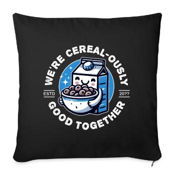 NOUS SOMMES BONS ENSEMBLE SUR LE PLAN DES CÉRÉALES - Housse de coussin décorative 45 x 45 cm - noir - Devant